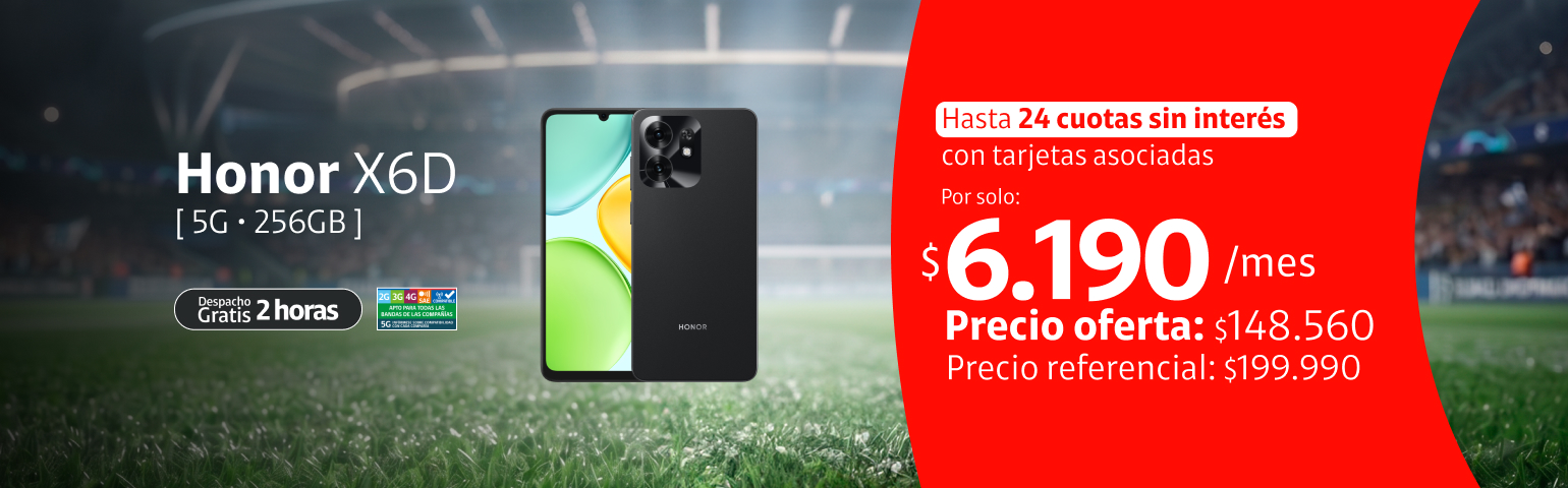 Honor X6D 5G 256GB Negro Honor X6D 5G 256GB Negro