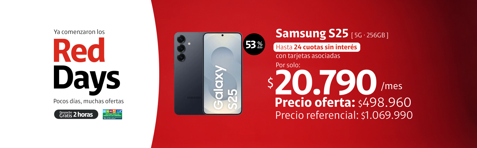 Samsung S25 256GB 5G Samsung S25 256GB 5G en 24 cuotas de 20.790