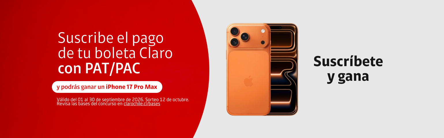 PAT/PAC Suscribe el pago de tu boleta con PAT/PAC y podrás ganar un iphone 17 pro max